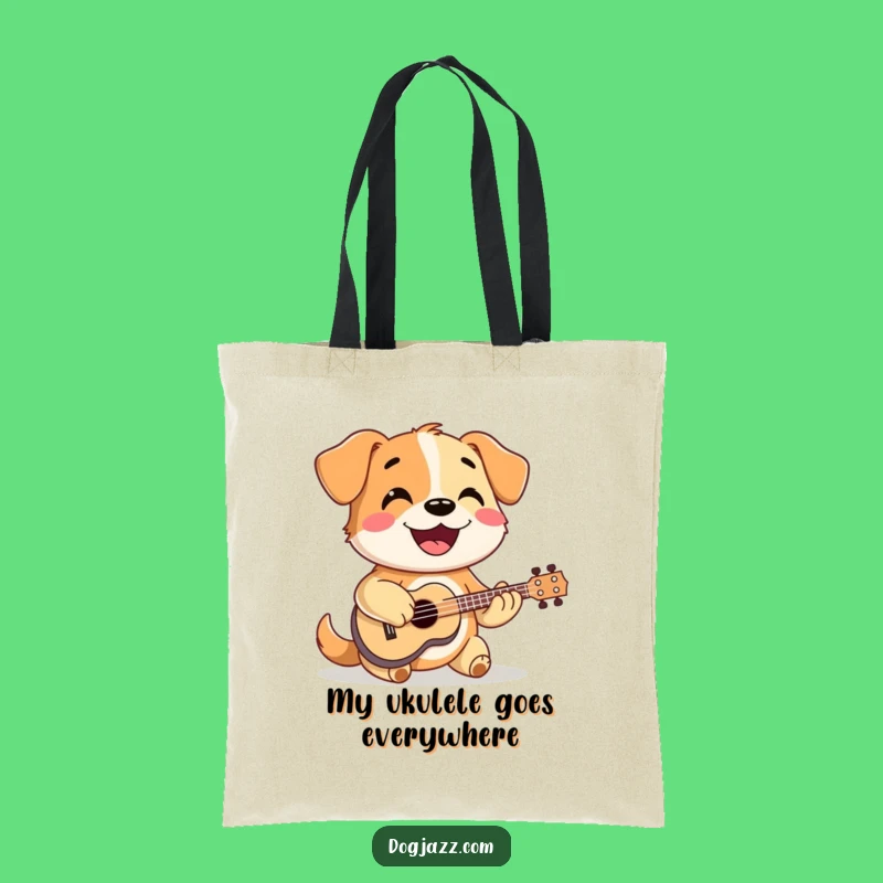 Funny Dog Ukulele Tote Bag: Carry Your Tunes and Smiles in Style