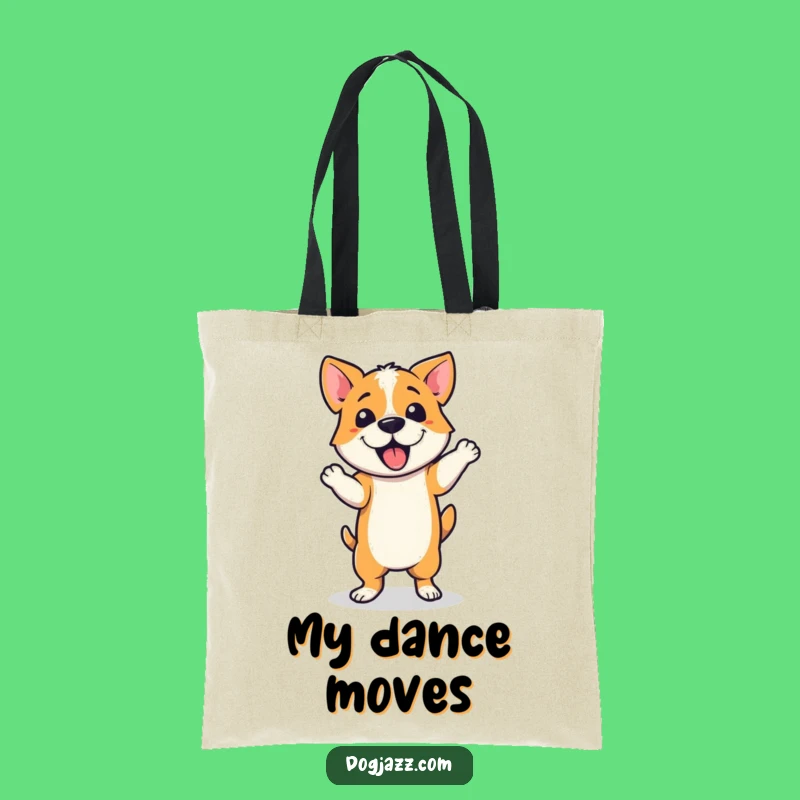 Funny Jazzy Dancer Dog Tote Bag: Cool Dance Accessory Gift