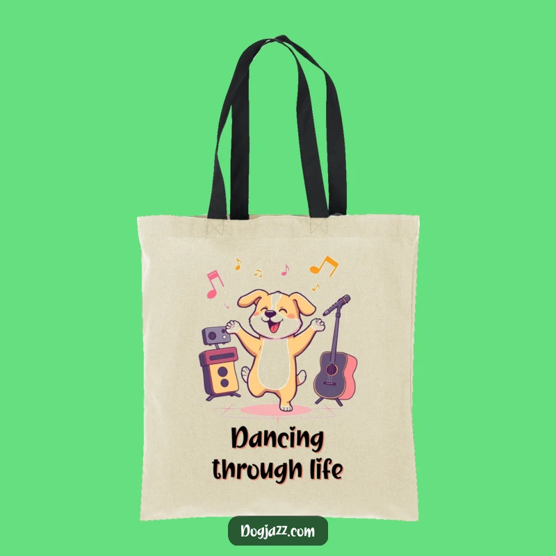 Funny Jazzy Dog Tote Bag - Hilarious Accessory for Music Lovers