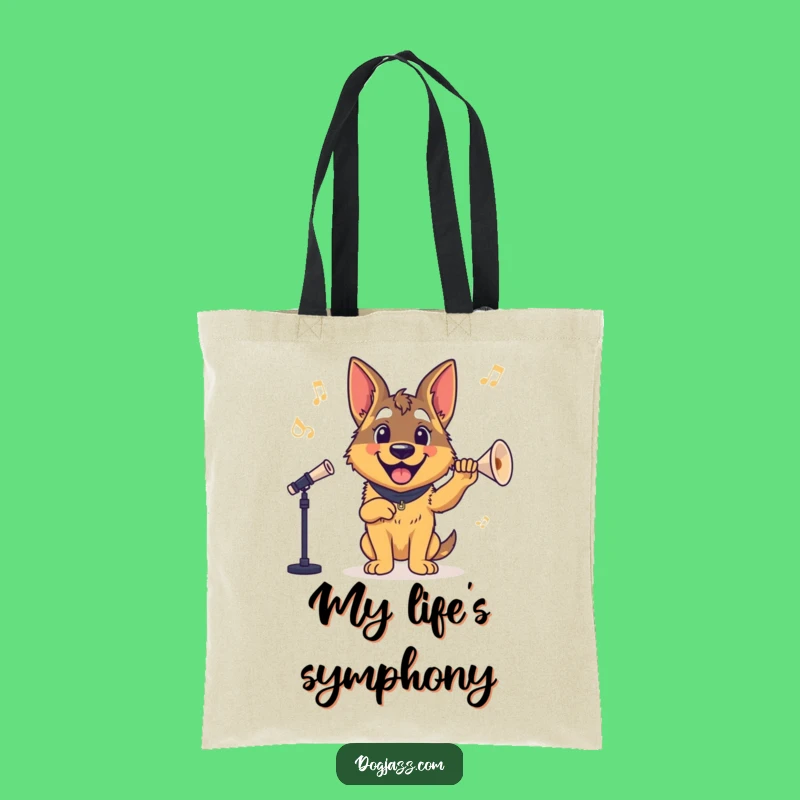 Funny German Shepherd Conductor Tote Bag - Carry Your Style!